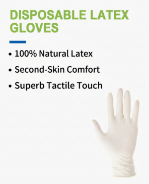 DISPOSABLE LATEX EXAMINATION POWDER FREE GLOVE